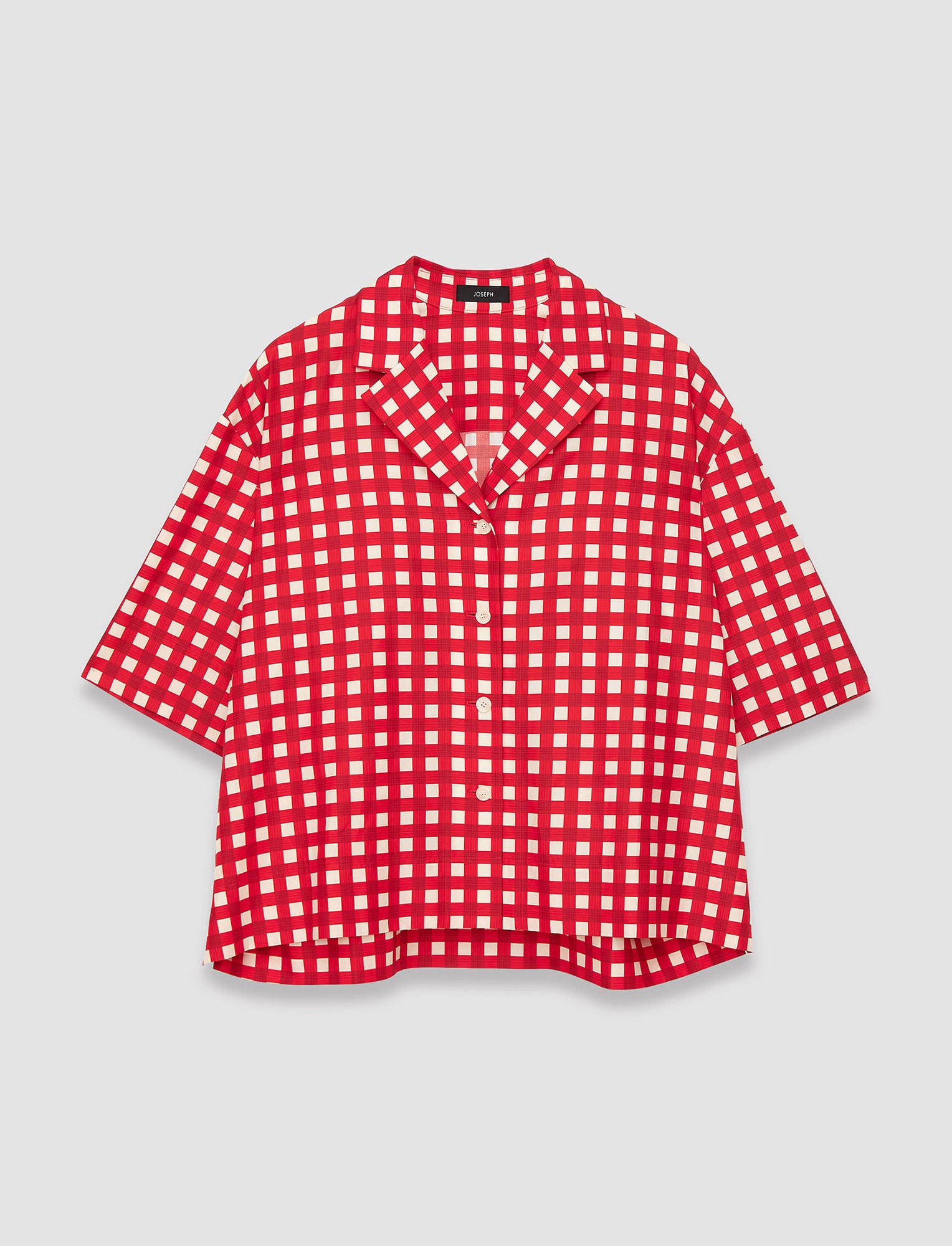 red-vichy-cotton-silk-leopold-shirt-JOSEPH