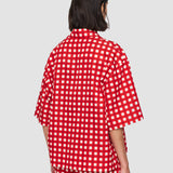 Red Vichy Cotton Silk Leopold Shirt - Joseph