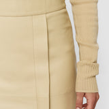 Beige Nappa Leather Sèvres Skirt - Joseph