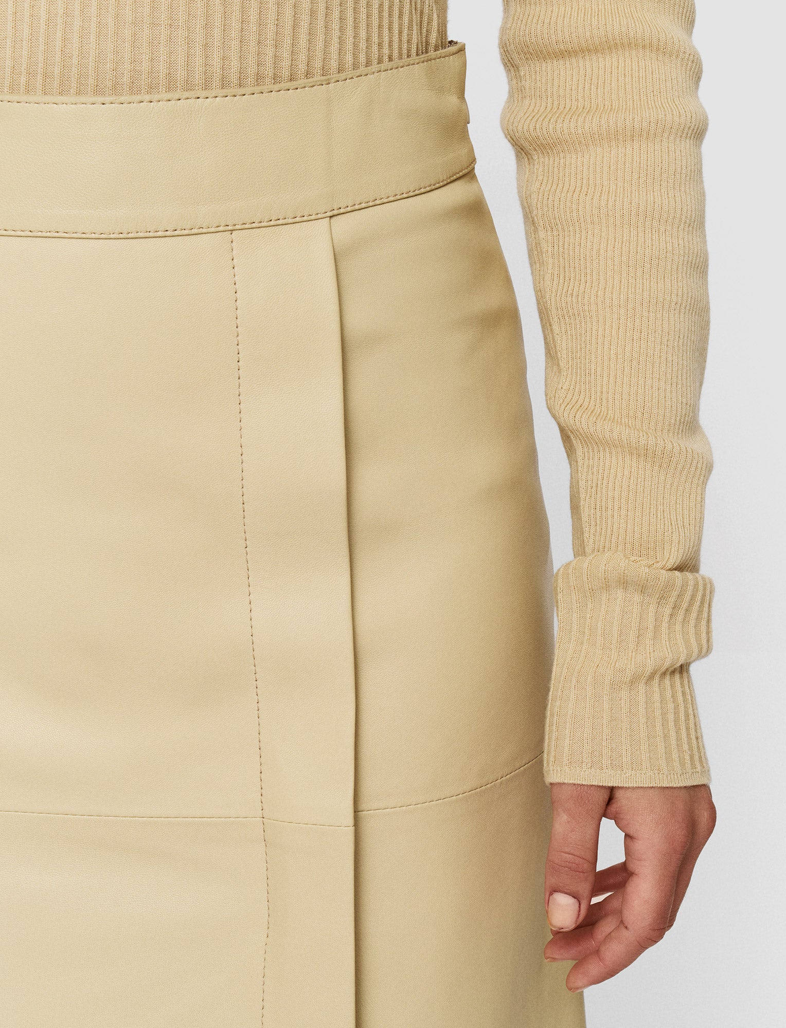 beige-nappa-leather-sevres-skirt-JOSEPH