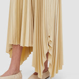 Beige Ade Knit Weave Plissé Skirt - Joseph