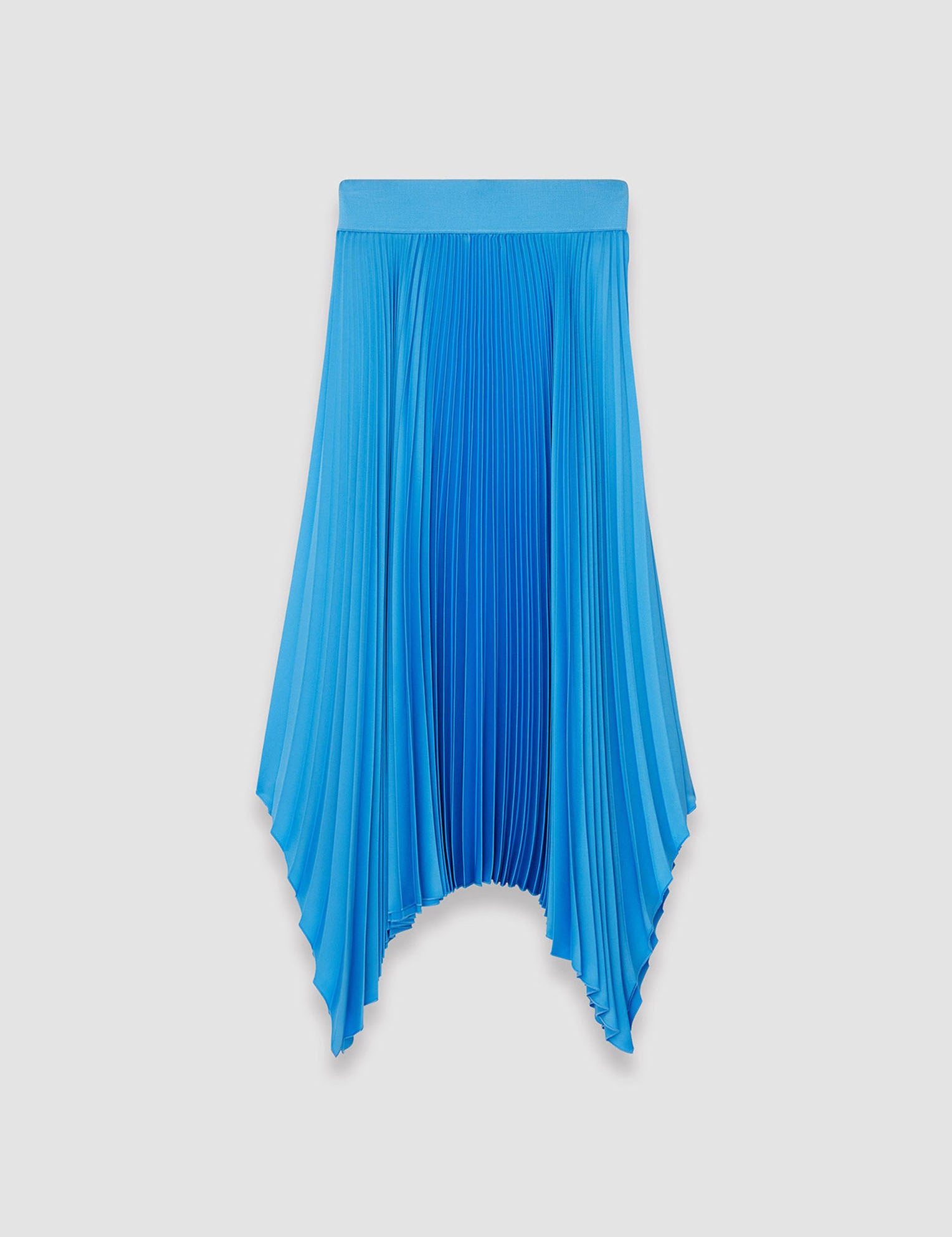 Blue Ade Knit Weave Plissé Skirt - Joseph