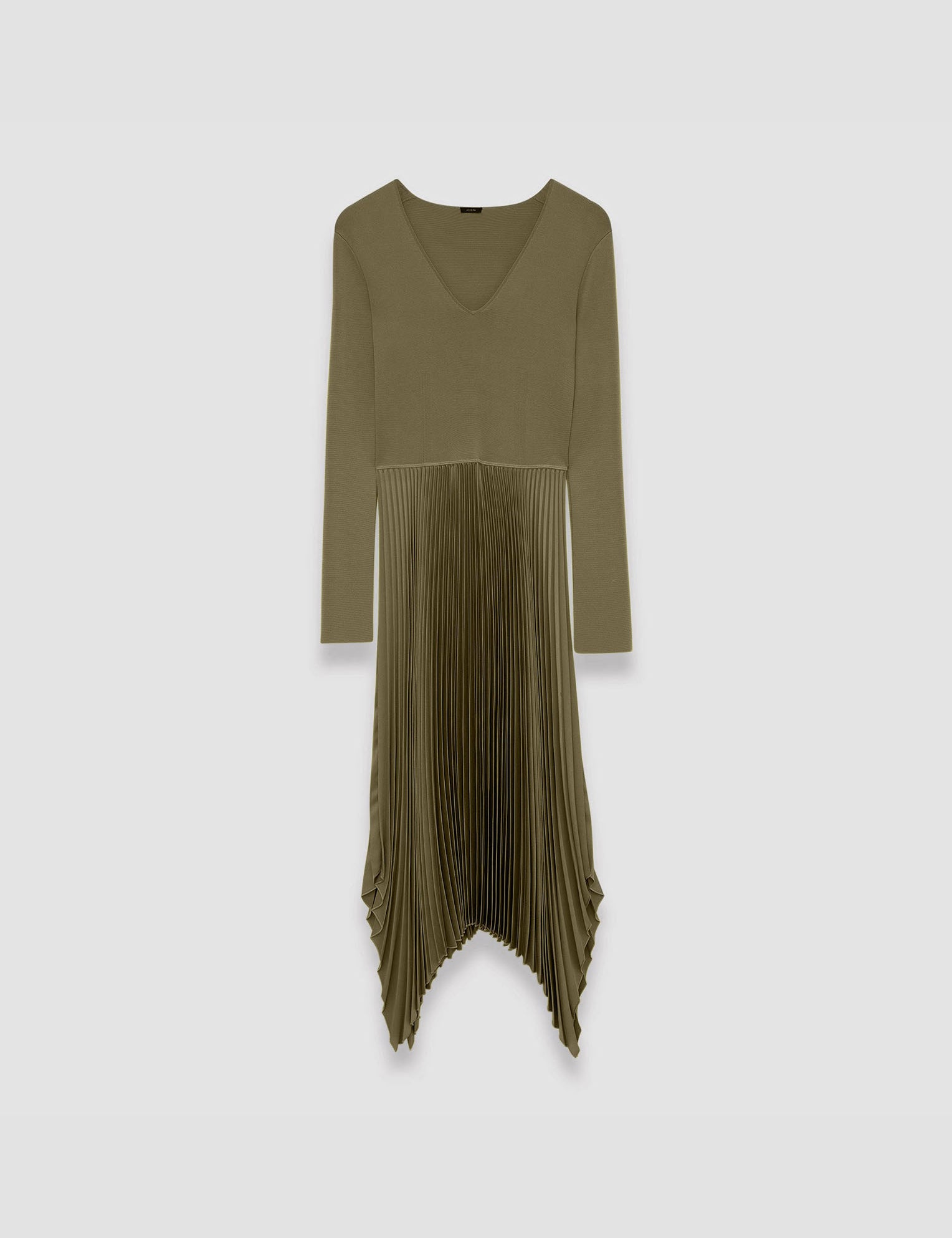 Green Knit Weave Plissé Dubois Dress - Joseph