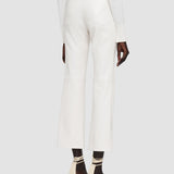 White Duke Leather Stretch Trousers - Joseph