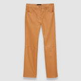 Brown Duke Leather Stretch Trousers - Joseph