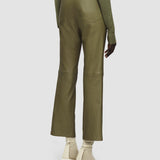 Green Duke Leather Stretch Trousers - Joseph