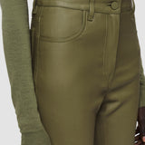 Green Duke Leather Stretch Trousers - Joseph