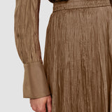 Brown Sully Habotai Silk Skirt - Joseph