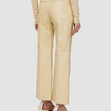 Beige Nappa Leather Talia Trousers - Joseph