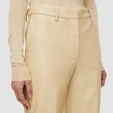 Beige Nappa Leather Talia Trousers - Joseph