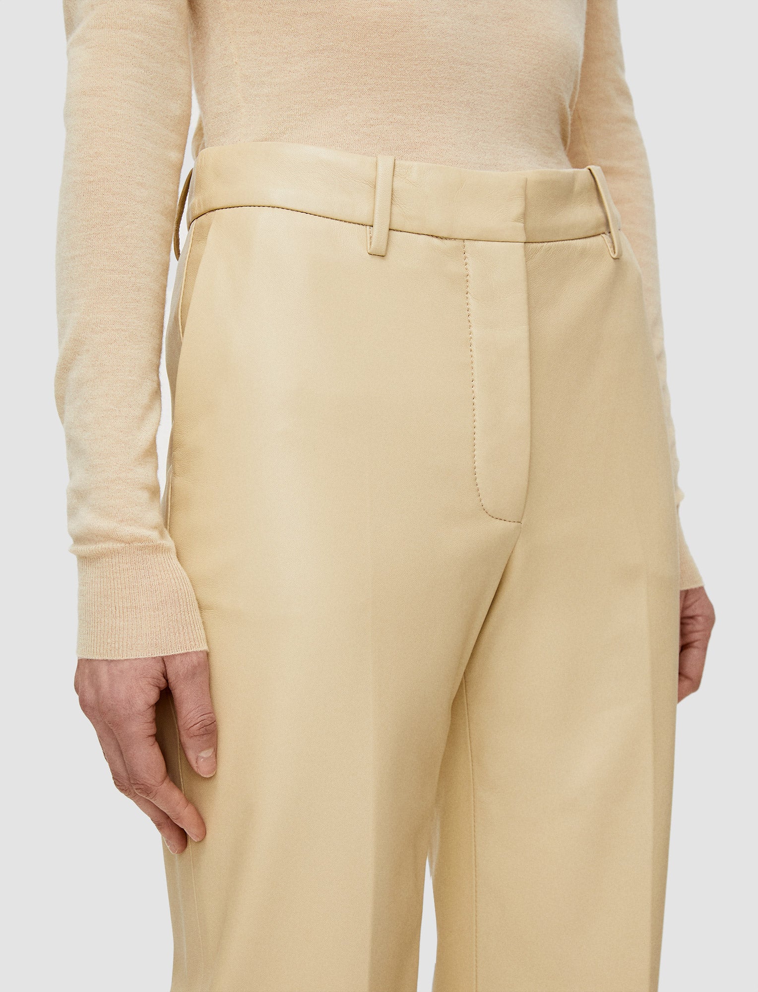 beige-nappa-leather-talia-trousers-JOSEPH