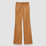 Brown Nappa Leather Tessier Trousers - Joseph