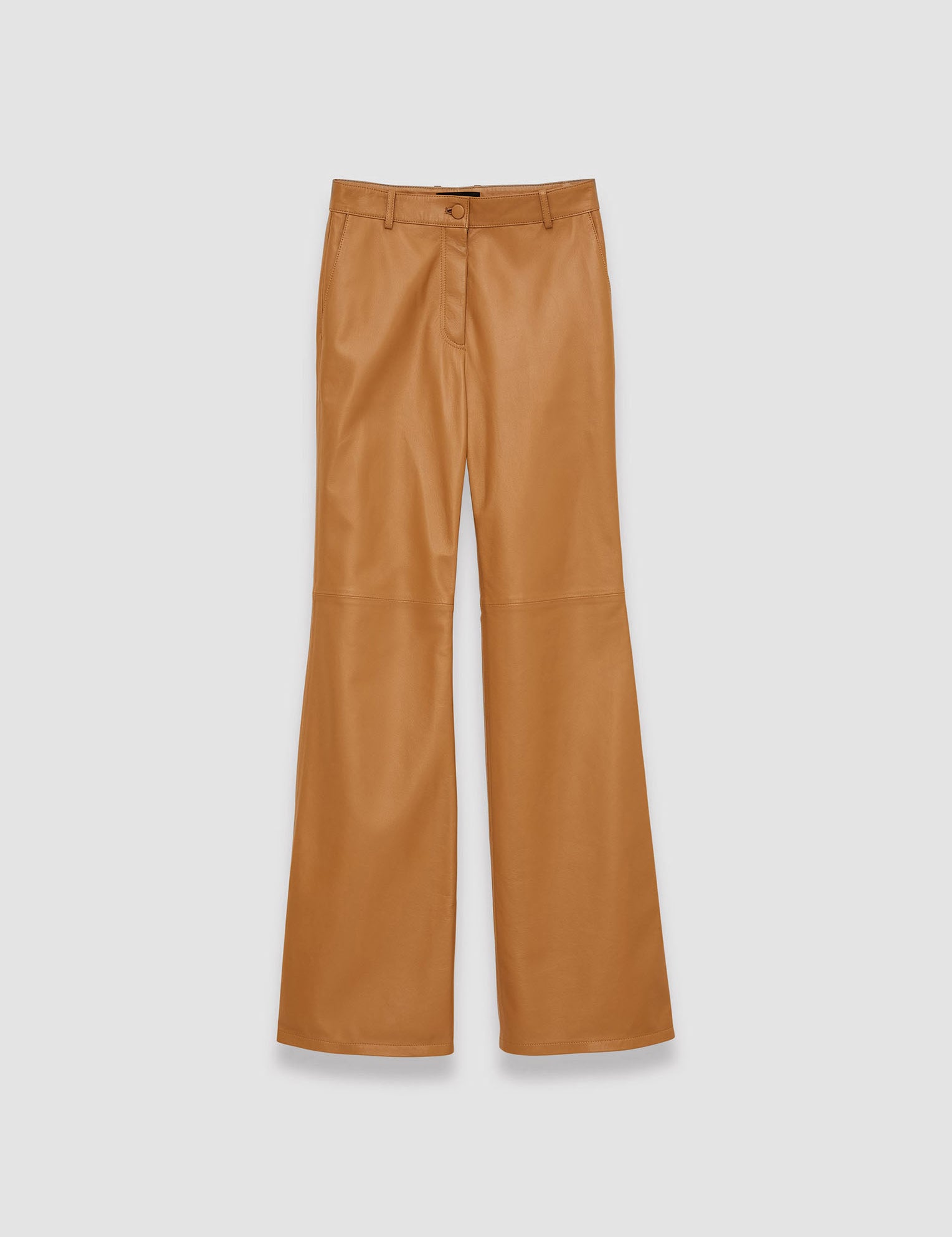 Brown Nappa Leather Tessier Trousers - Joseph