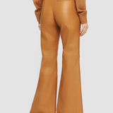 Brown Nappa Leather Tessier Trousers - Joseph