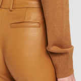 Brown Nappa Leather Tessier Trousers - Joseph