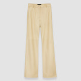 Beige Nappa Leather Tessier Trousers - Joseph