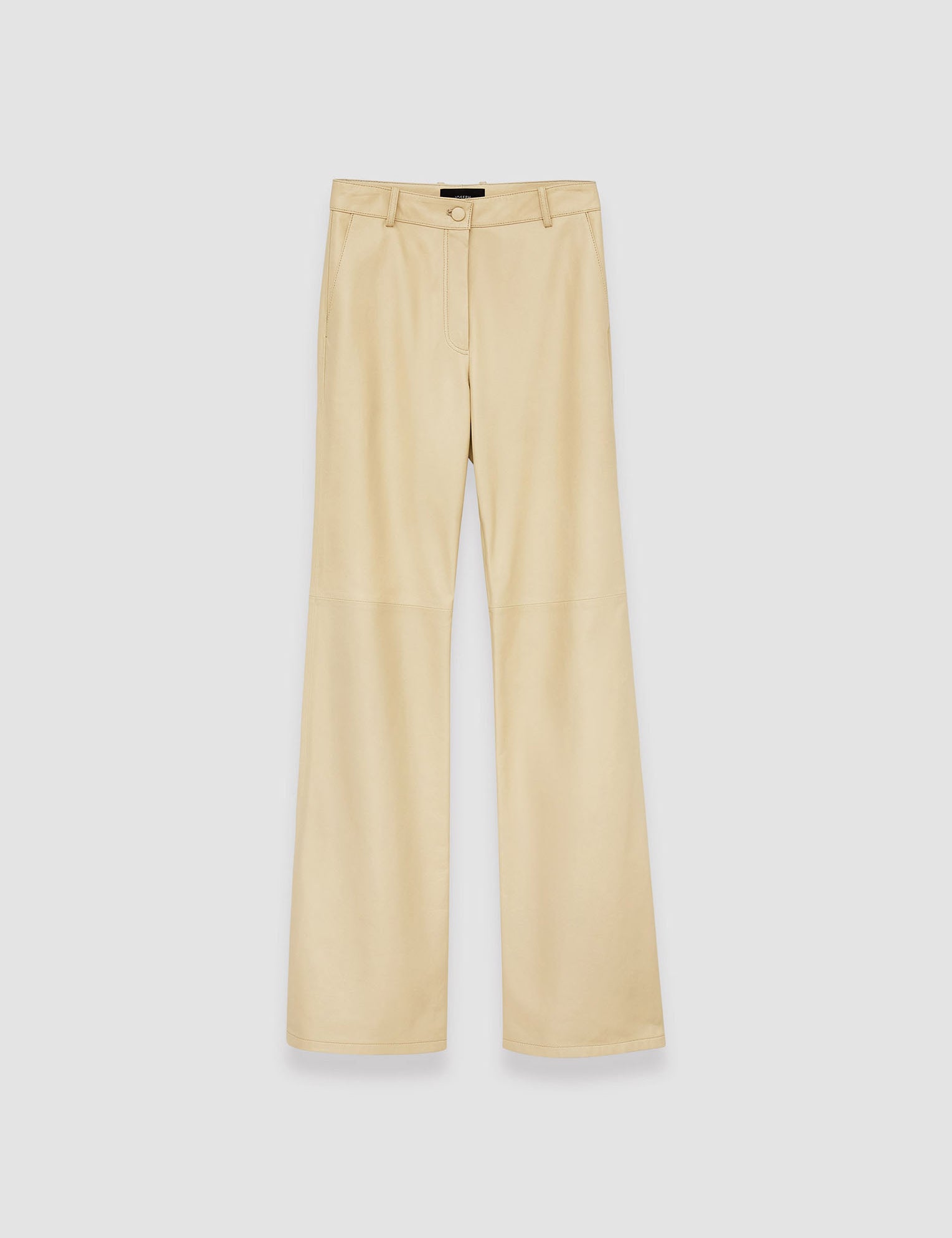 Beige Nappa Leather Tessier Trousers - Joseph