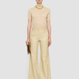 Beige Nappa Leather Tessier Trousers - Joseph