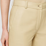 Beige Nappa Leather Tessier Trousers - Joseph