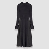 Black Mixed Media Duperre Dress - Joseph