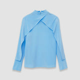 Blue Bailie Silk Crepe de Chine Blouse - Joseph