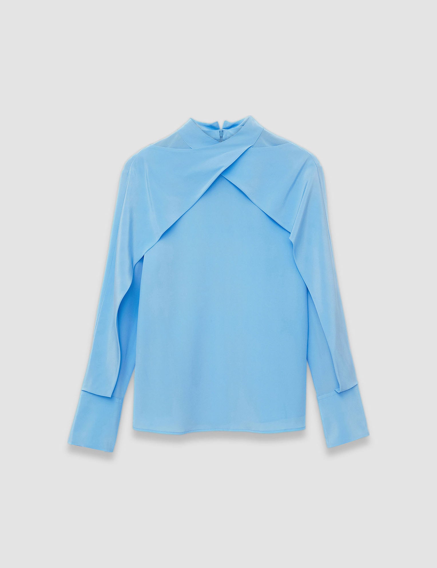 Blue Bailie Silk Crepe de Chine Blouse - Joseph