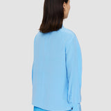 Blue Bailie Silk Crepe de Chine Blouse - Joseph