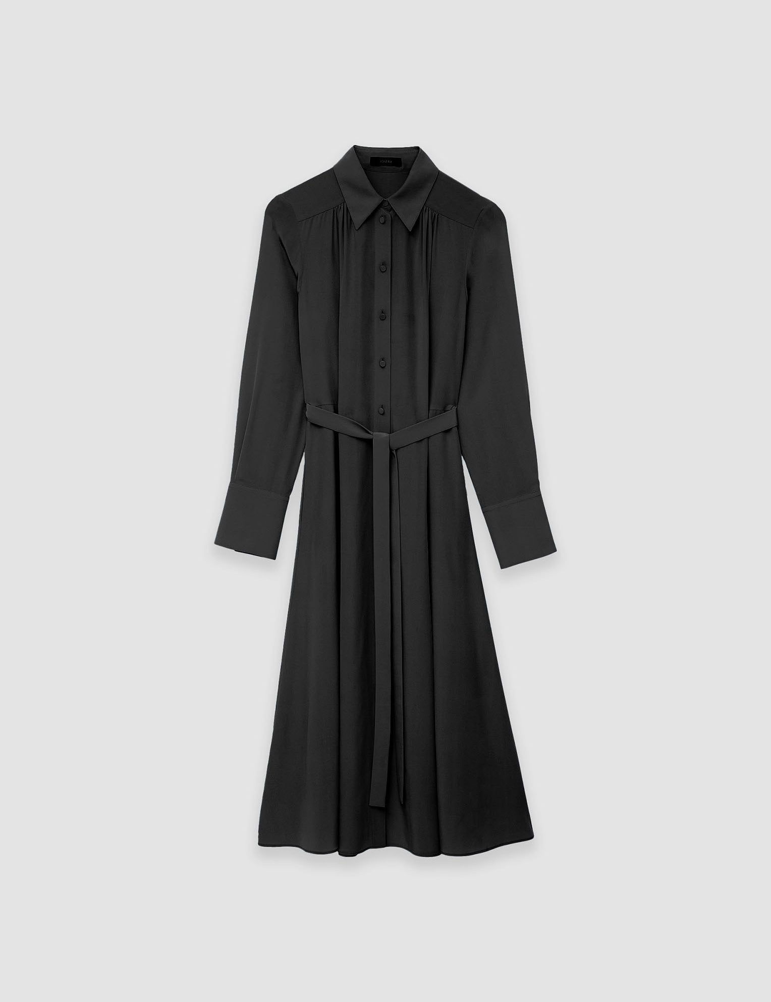 Black Silk Crepe de Chine Diane Dress - Joseph