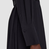 Black Silk Crepe de Chine Diane Dress - Joseph