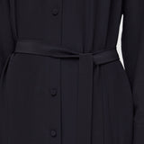 Black Silk Crepe de Chine Diane Dress - Joseph