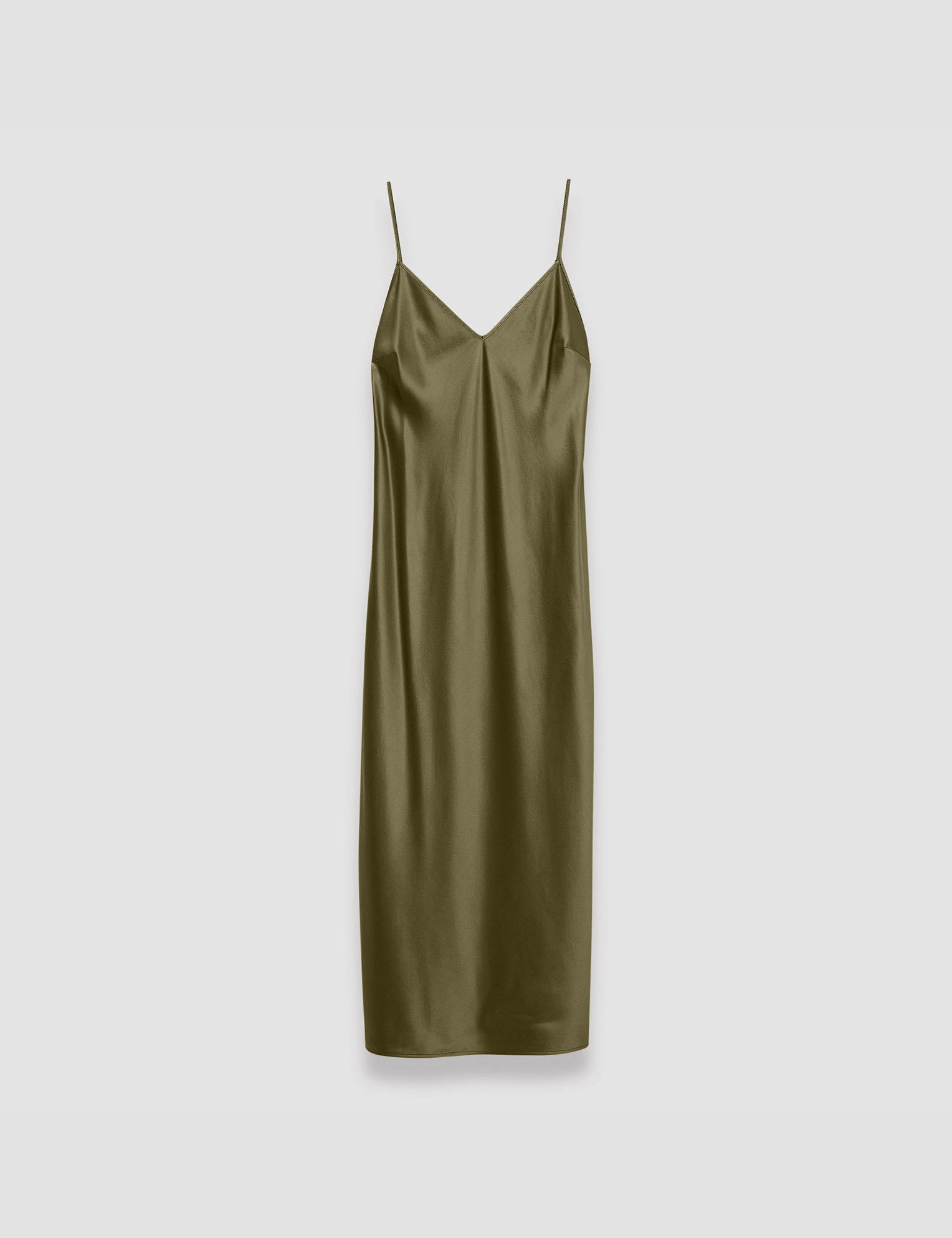 Green Silk Satin Clea Dress - Joseph