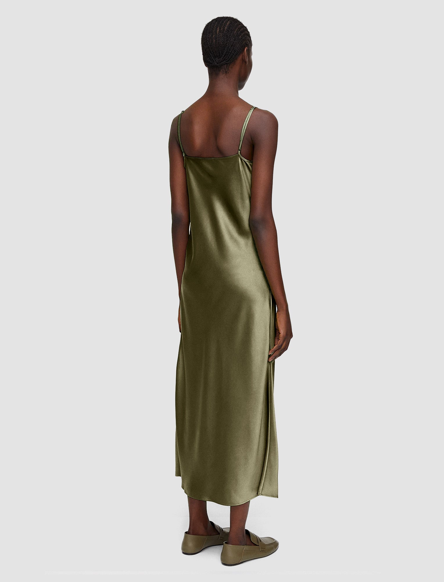 green-silk-satin-clea-dress-JOSEPH