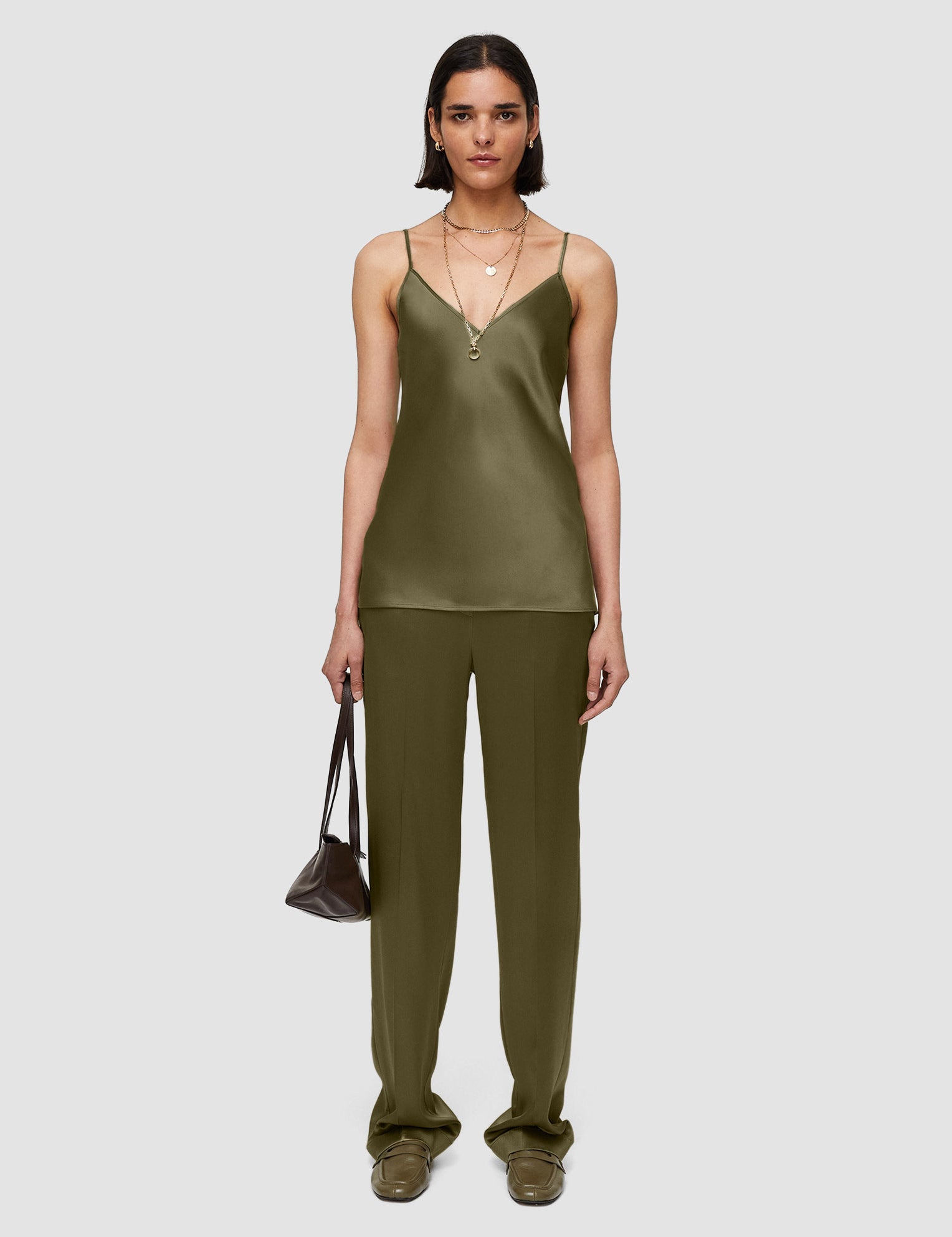 Green Clea Silk Satin Camisole - Joseph