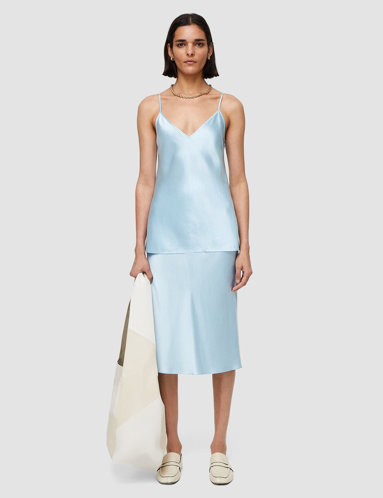 Blue Clea Silk Satin Camisole - Joseph