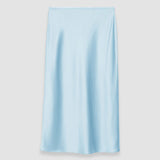 Blue Isaak Silk Satin Skirt - Joseph