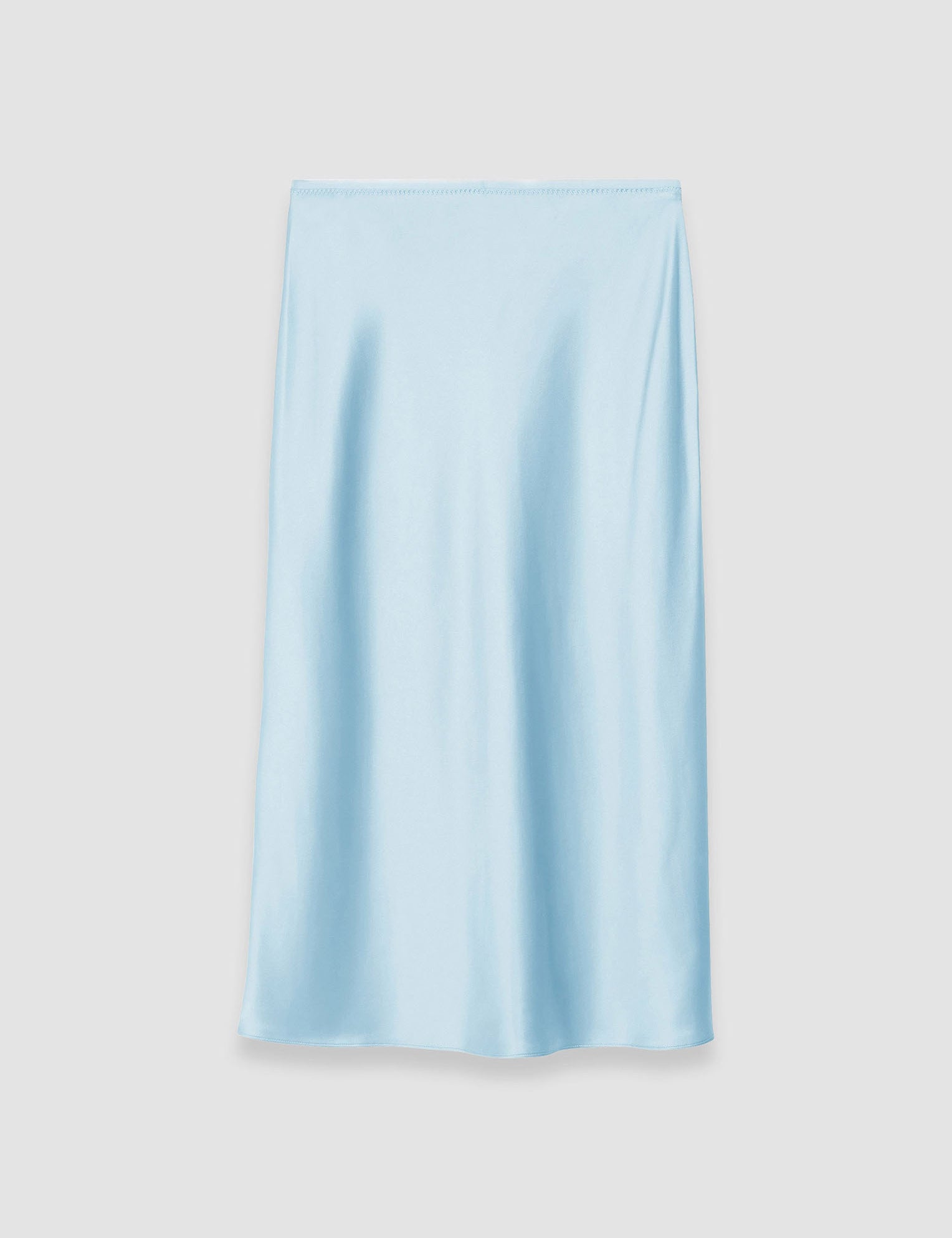 Blue Isaak Silk Satin Skirt - Joseph