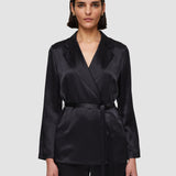 Black Joubert Silk Satin Jacket - Joseph