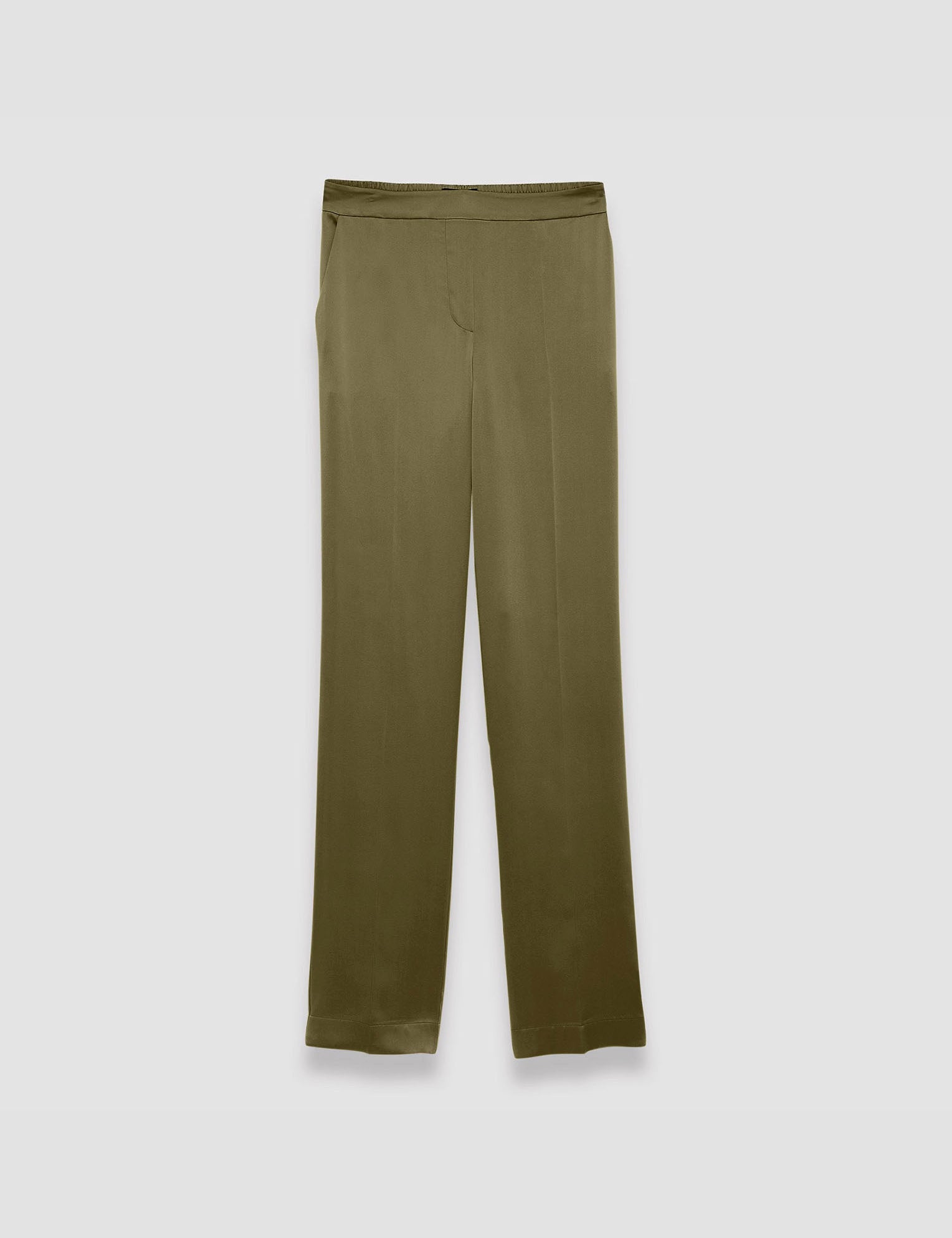 Green Tova Silk Satin Trousers - Joseph