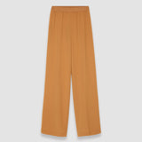 Brown Hulin Crepe de Soie Silk Trousers - Joseph