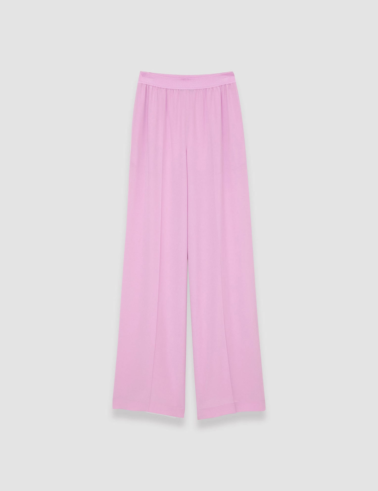 Pink Hulin Crepe de Soie Silk Trousers - Joseph