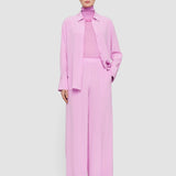 Pink Hulin Crepe de Soie Silk Trousers - Joseph