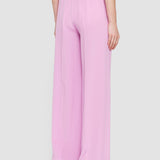 Pink Hulin Crepe de Soie Silk Trousers - Joseph