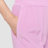 Pink Hulin Crepe de Soie Silk Trousers - Joseph