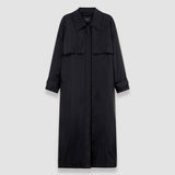 Black Silky Quilting Clovis Coat - Joseph