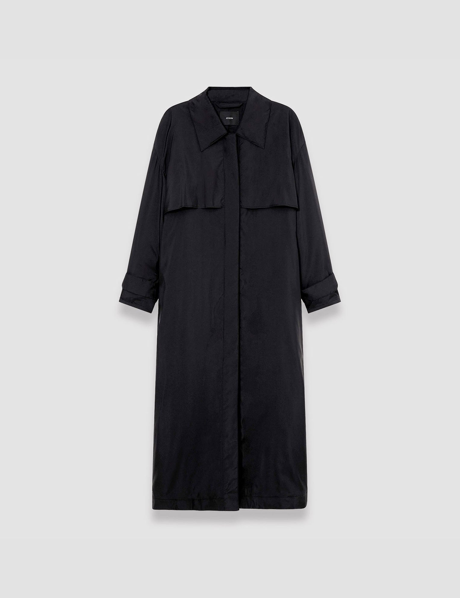 Black Silky Quilting Clovis Coat - Joseph