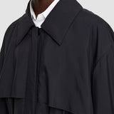 Black Silky Quilting Clovis Coat - Joseph