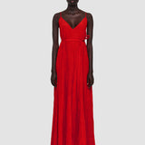 Red Habotai Silk Daniele Dress - Joseph