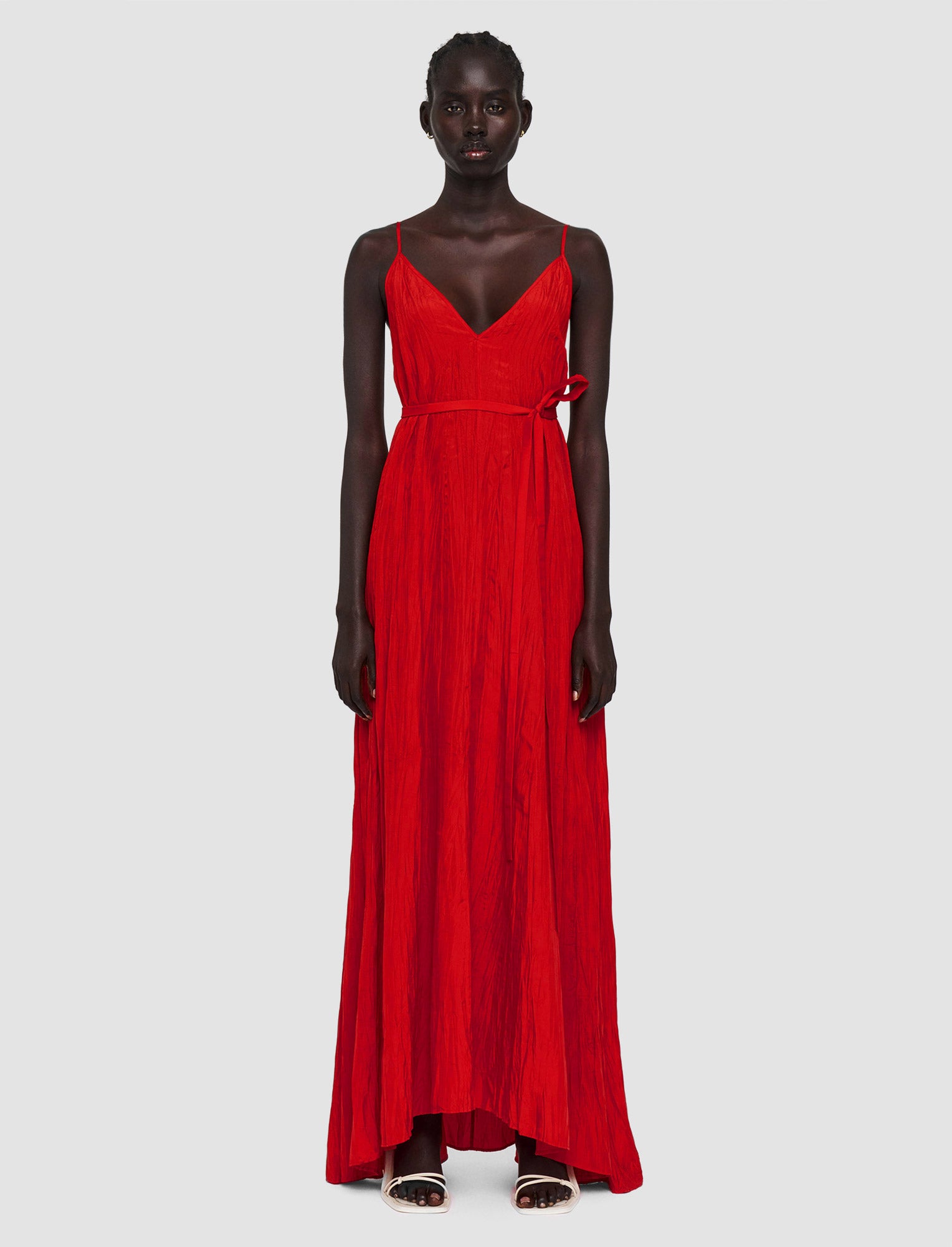 red-habotai-silk-daniele-dress-JOSEPH