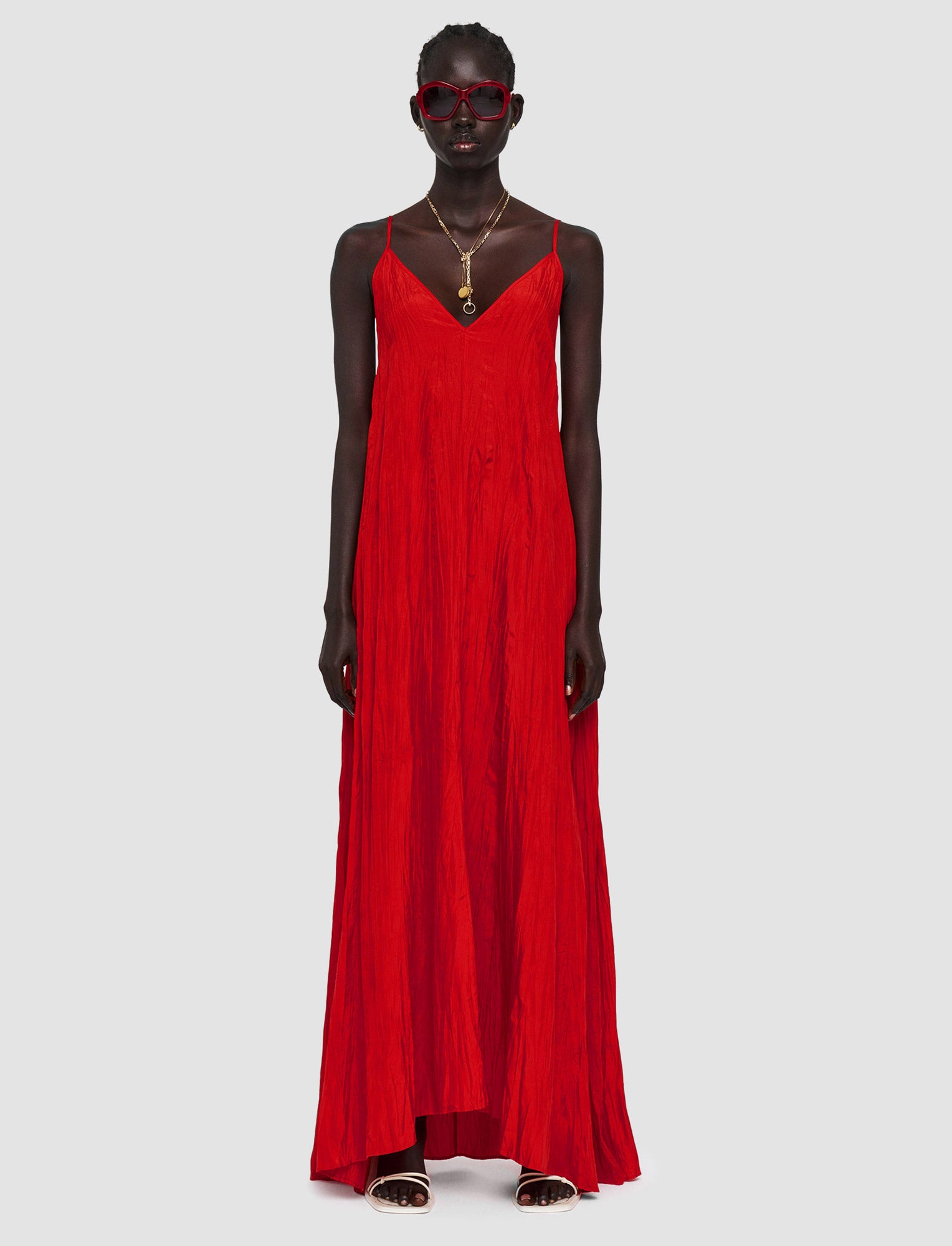 red-habotai-silk-daniele-dress-JOSEPH