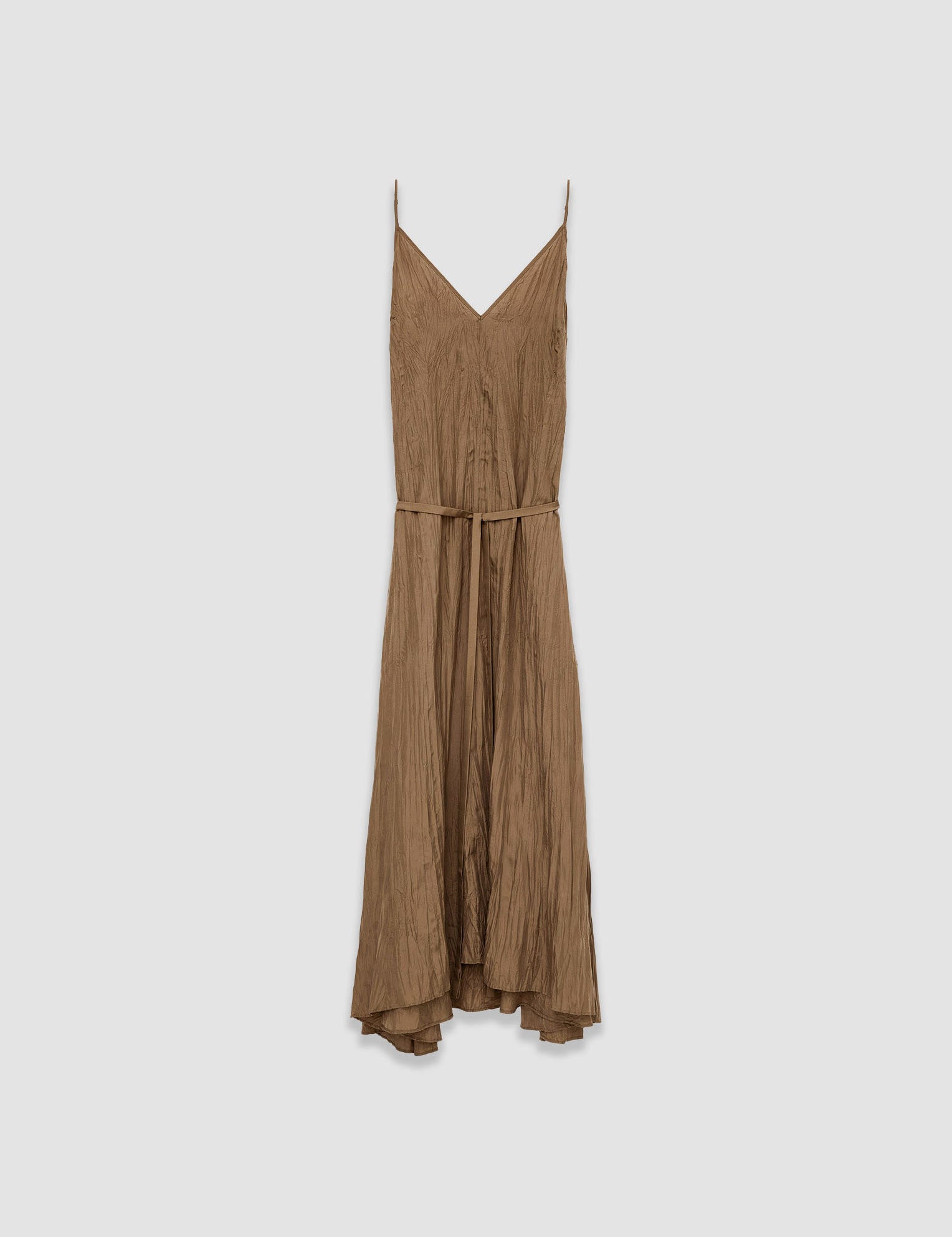 Brown Habotai Silk Daniele Dress - Joseph